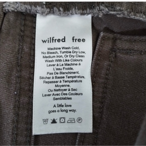Wilfred Free Belen High Rise Pants 8 Brown Exposed Button Fly - Picture 8 of 13